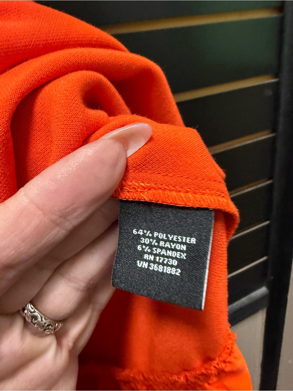 Victoria Beckham for Target Size L Orange Black Scallop Drop Waist Dress - Picture 3 of 4
